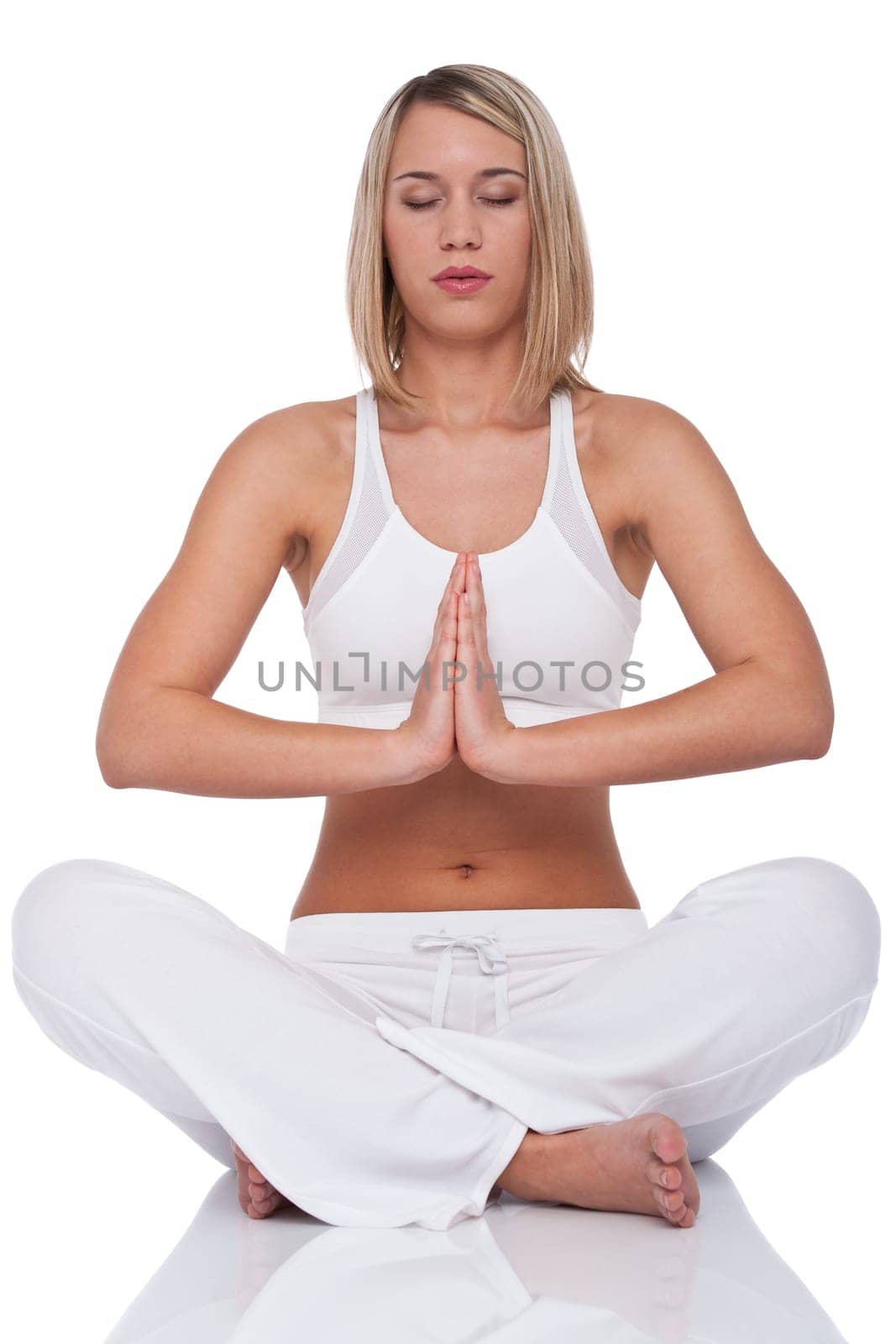 Fitness series - Blond woman in yoga pos