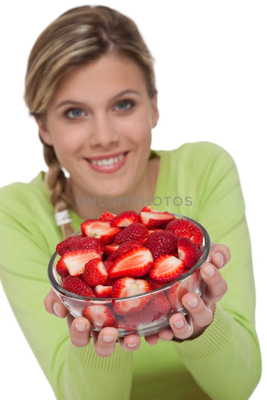 Healthy lifestyle series - Woman with strawberry