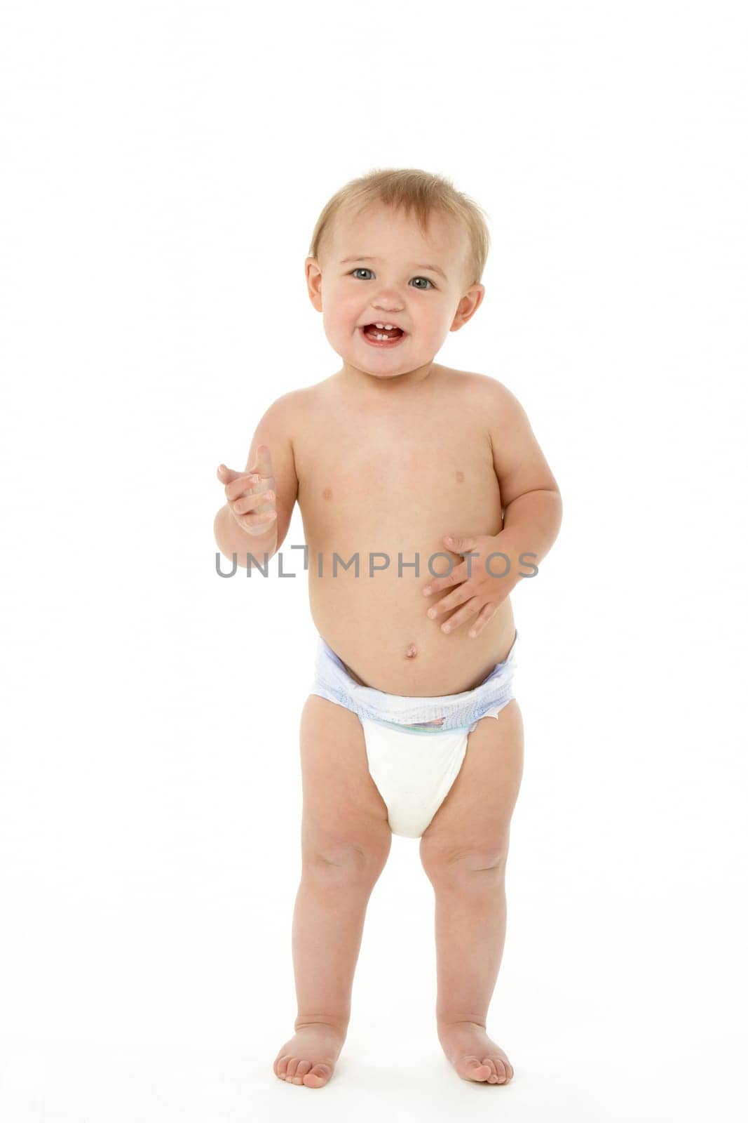 Baby Smiling And Standing