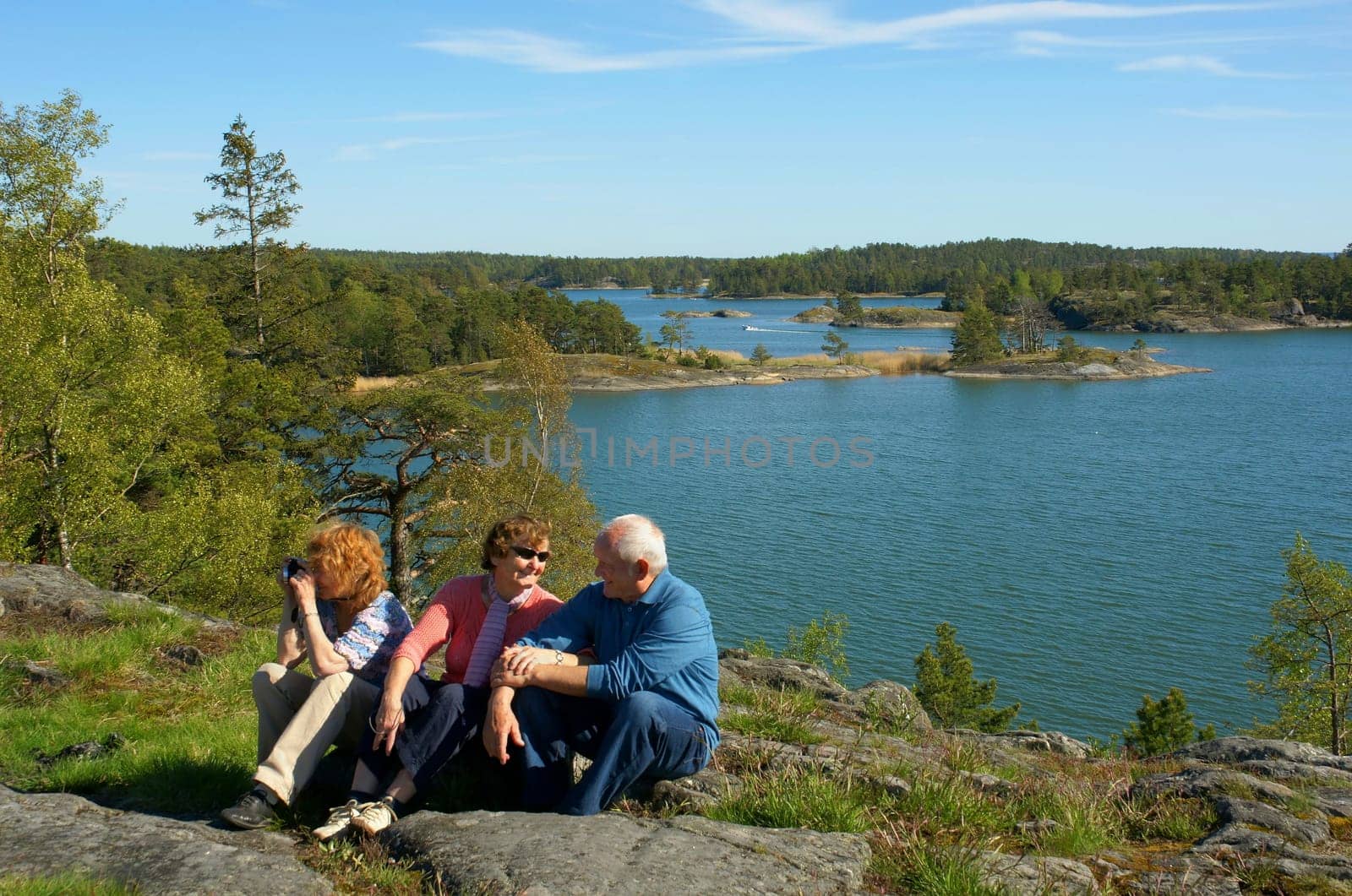on a hike in the archipelago