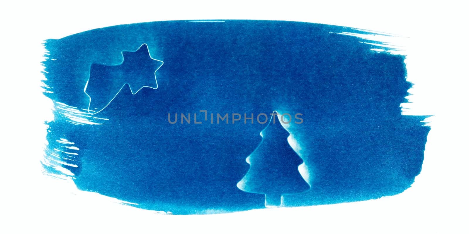 Christmas Motif Cyanotype Design