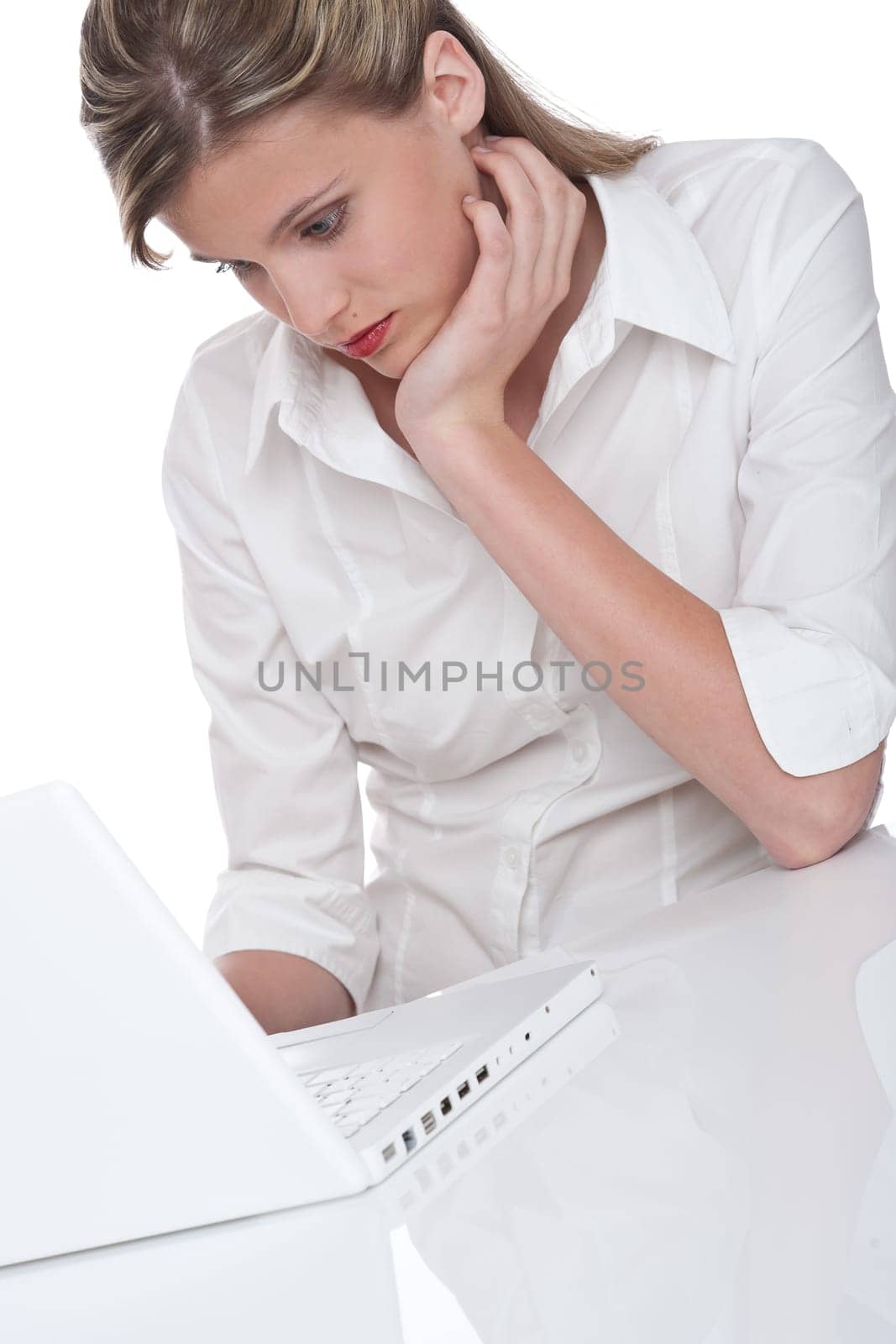 Woman working with laptop