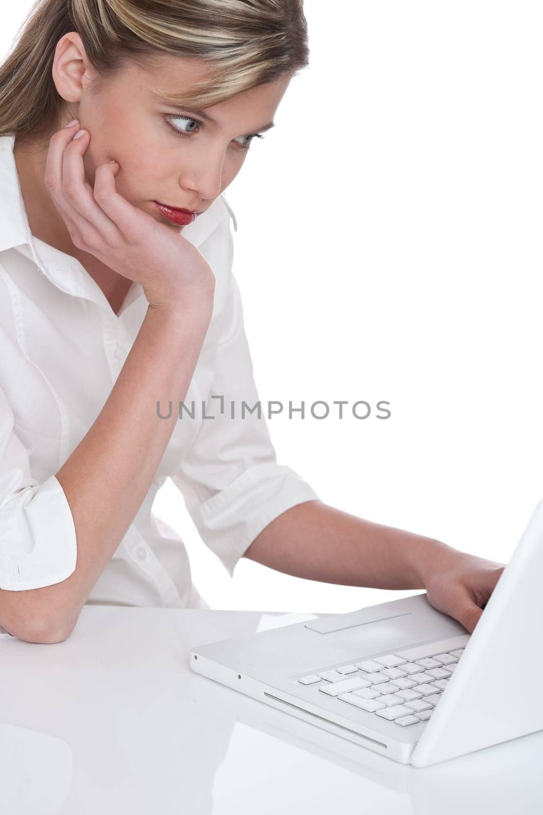 Woman working with laptop