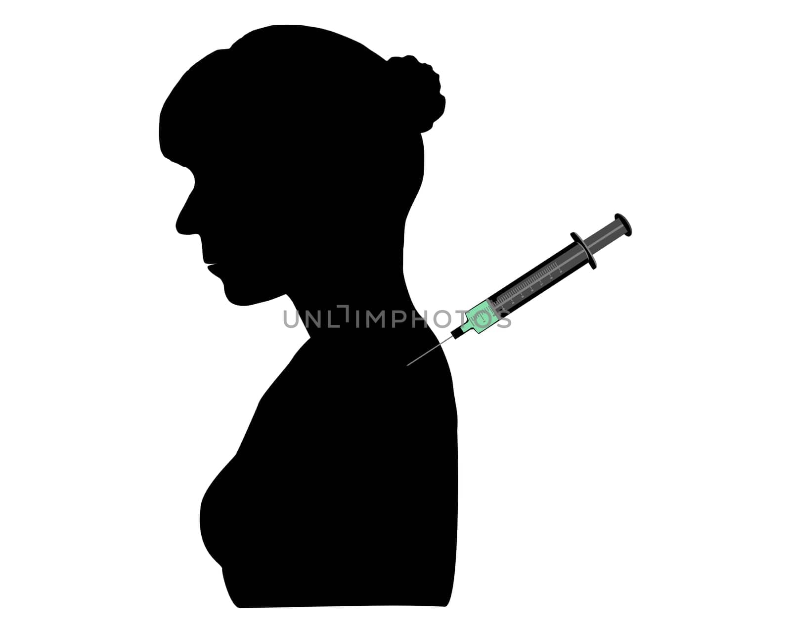 Woman gets vaccinated
