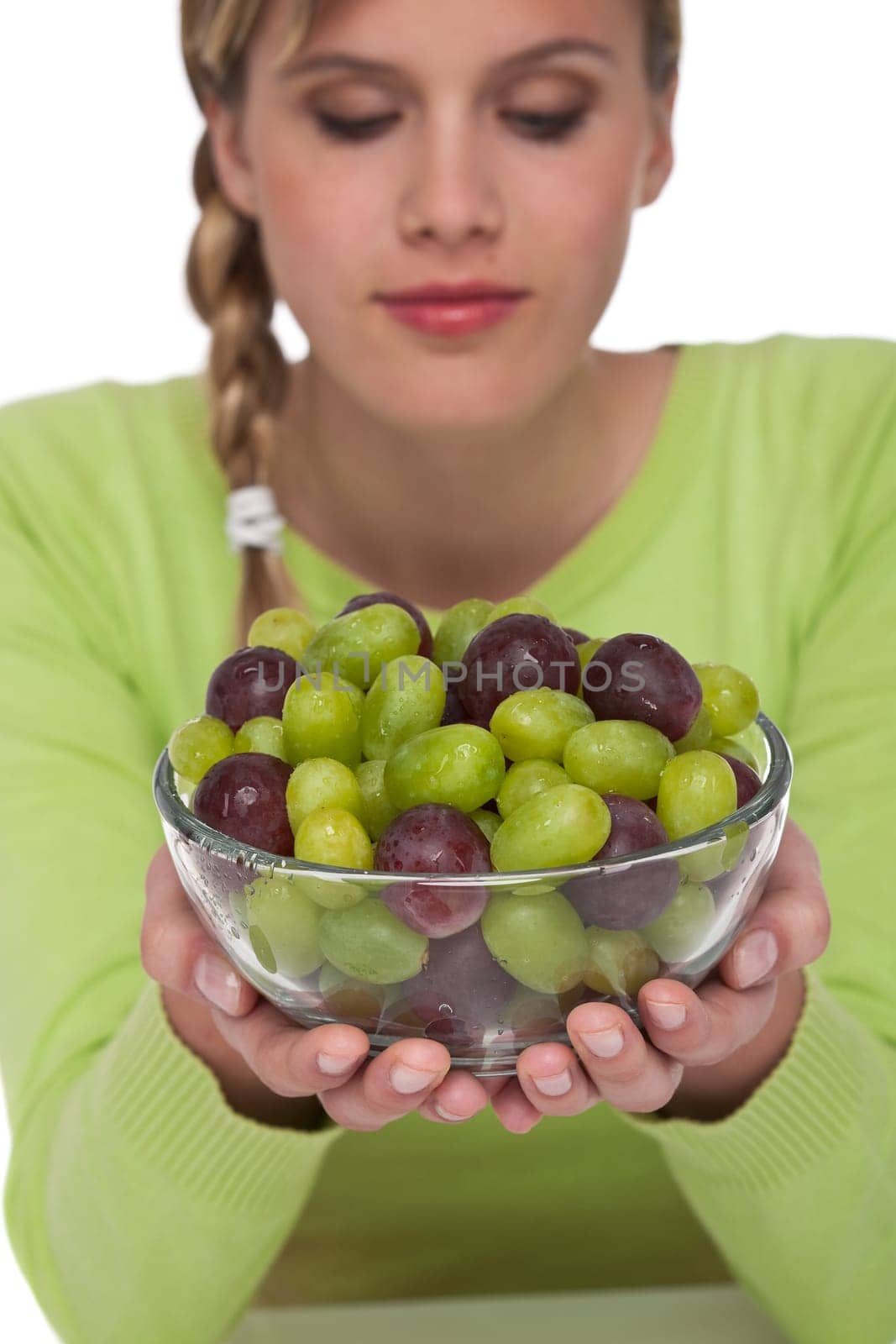Healthy lifestyle - Woman with grapes