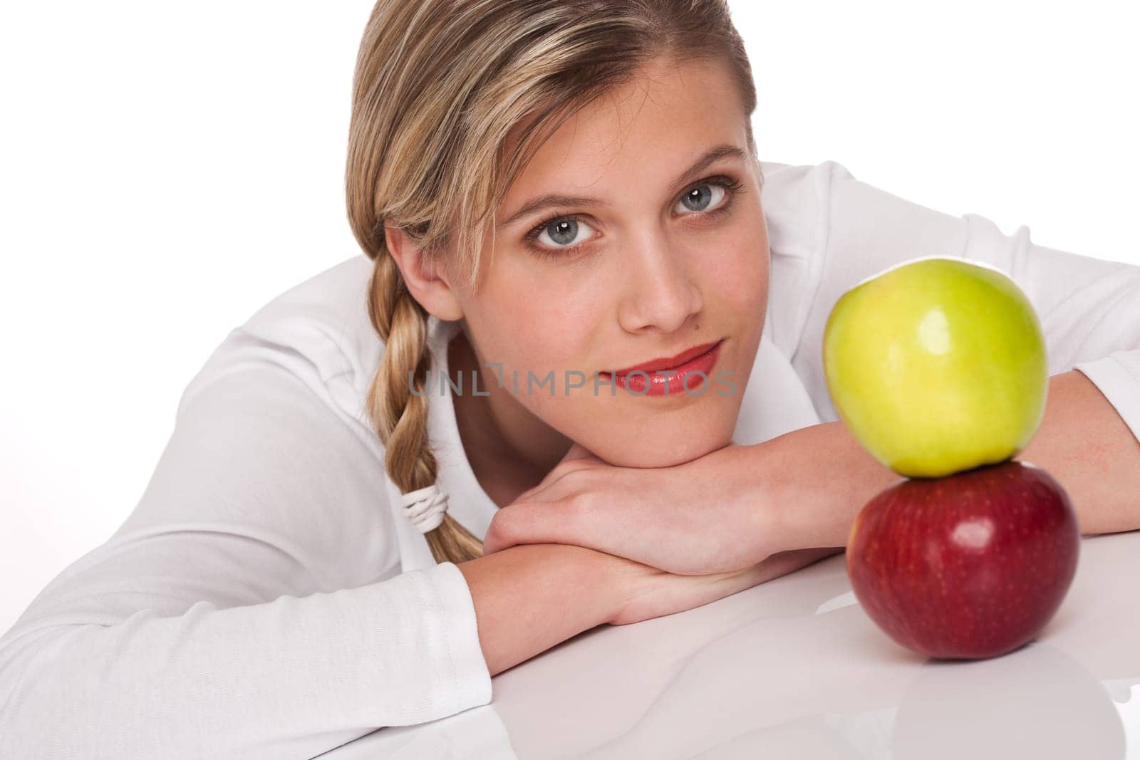 Healthy lifestyle - Woman with apple