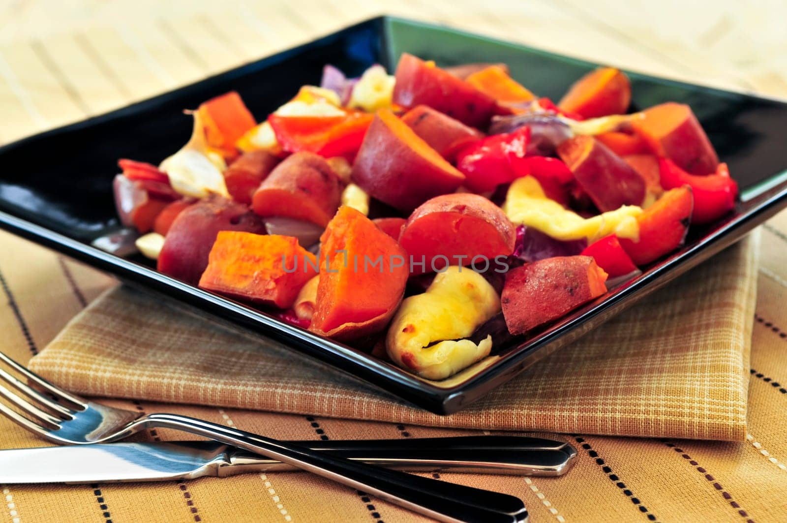 Roasted sweet potatoes