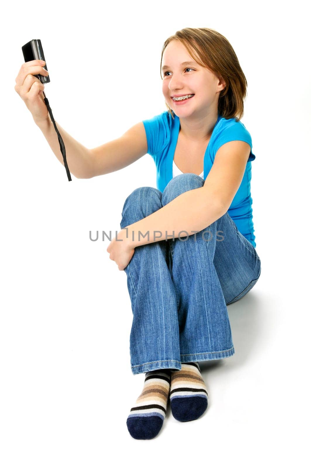 Girl taking self portrait