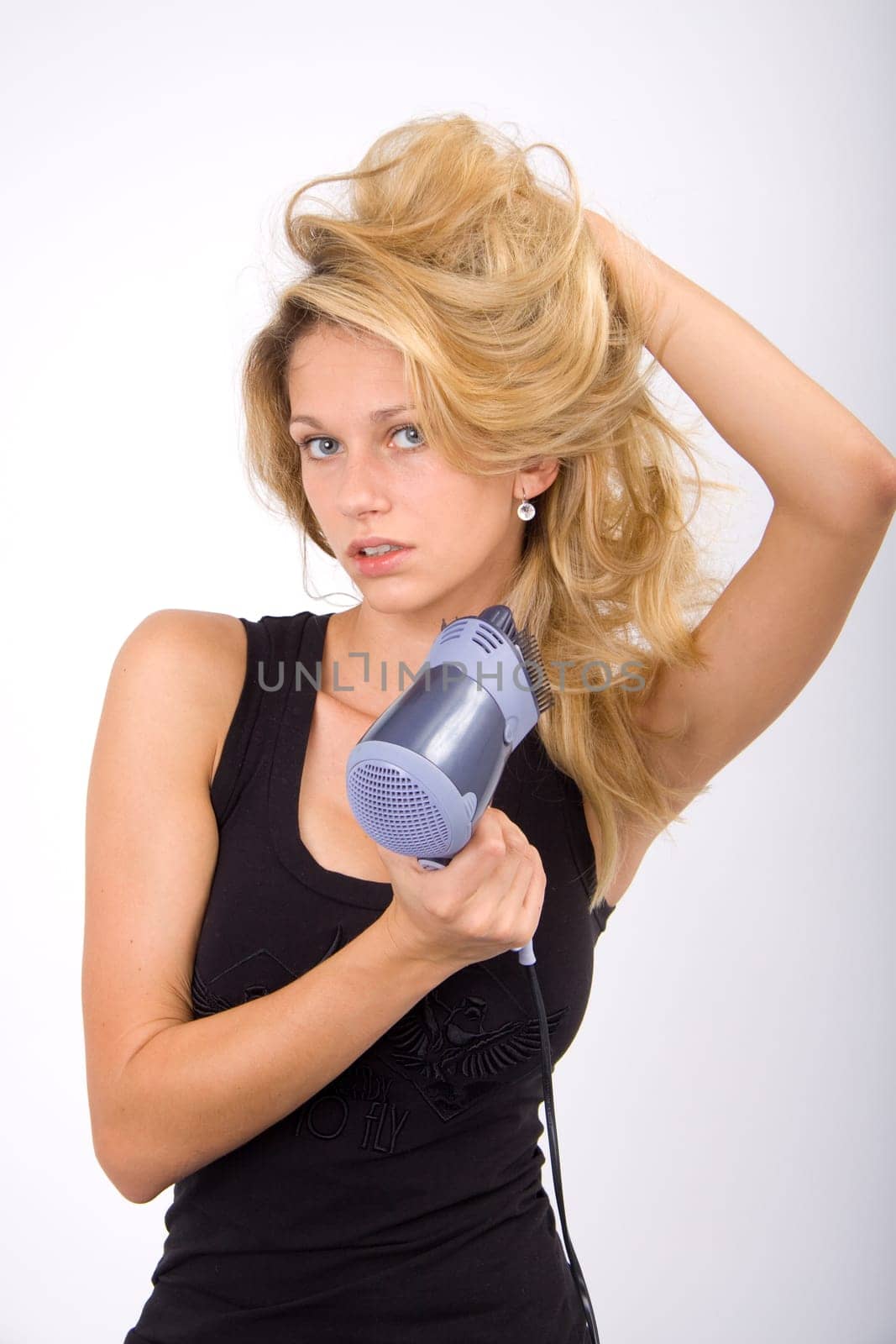 Blow-dry hairstyle