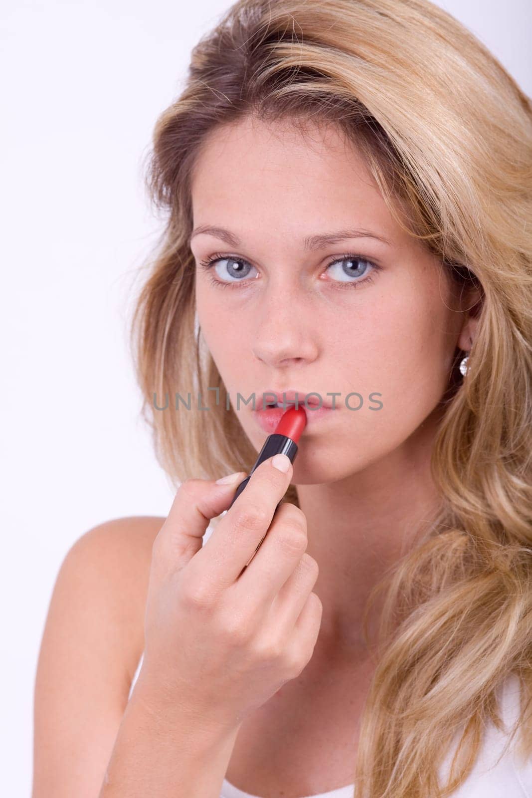 Eva with lipstick