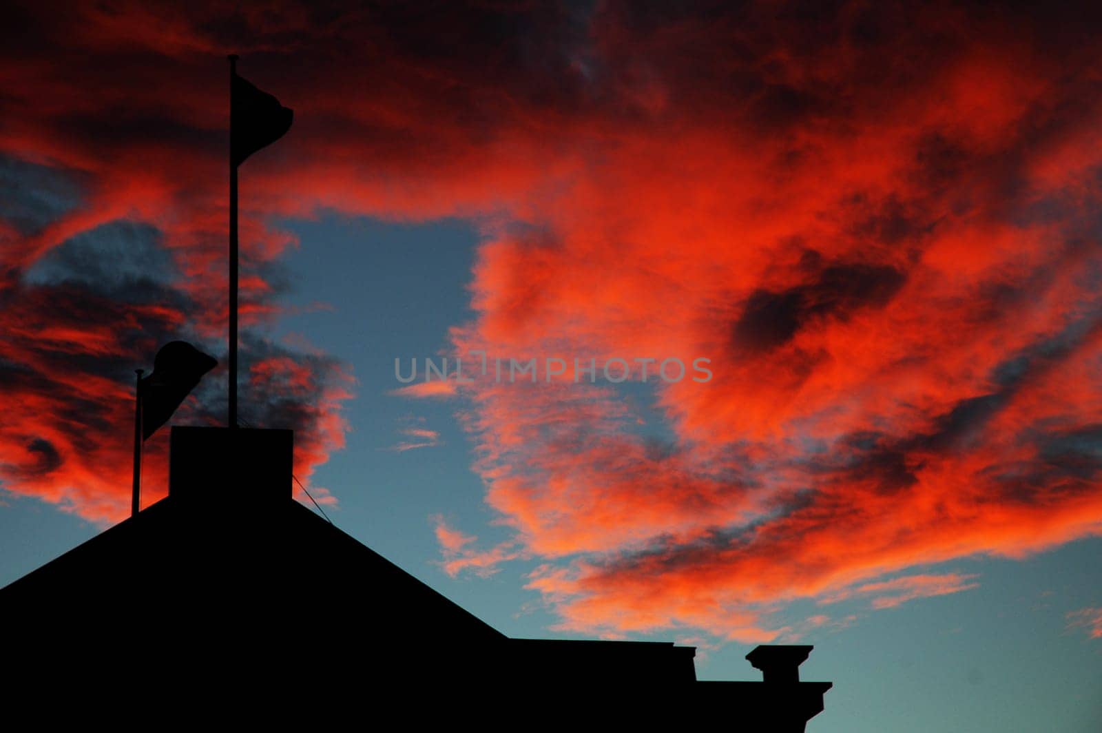 the sky is on fire
