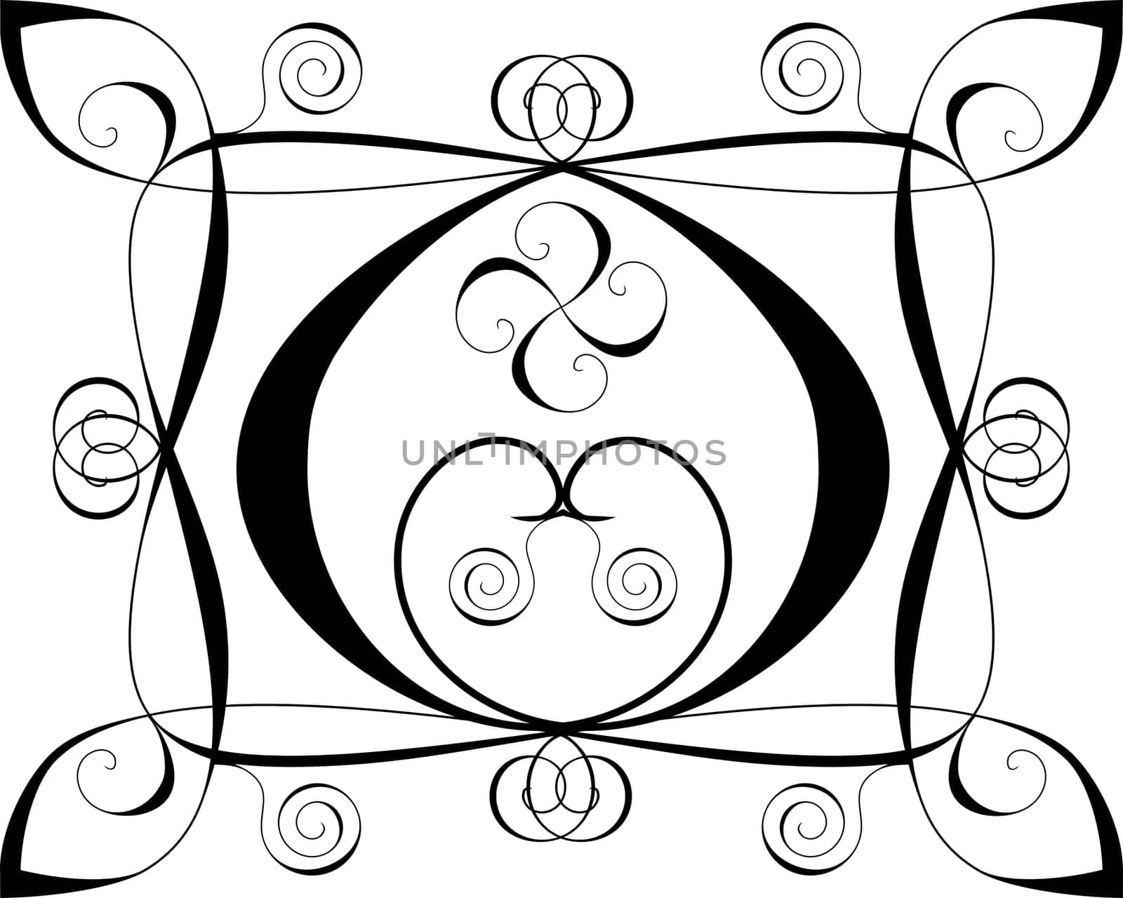 Spiral background with heart