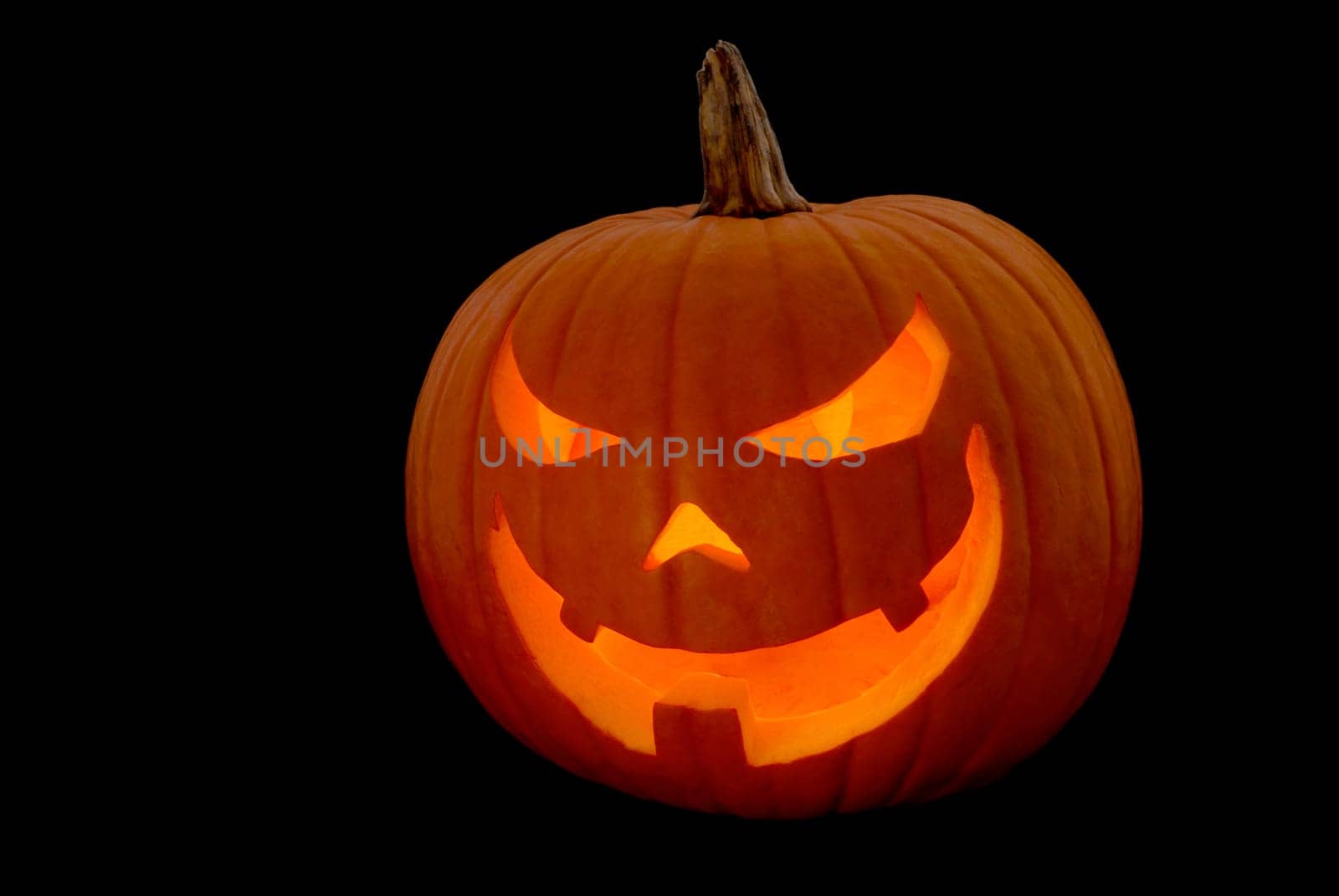Halloween Pumpkin on Black