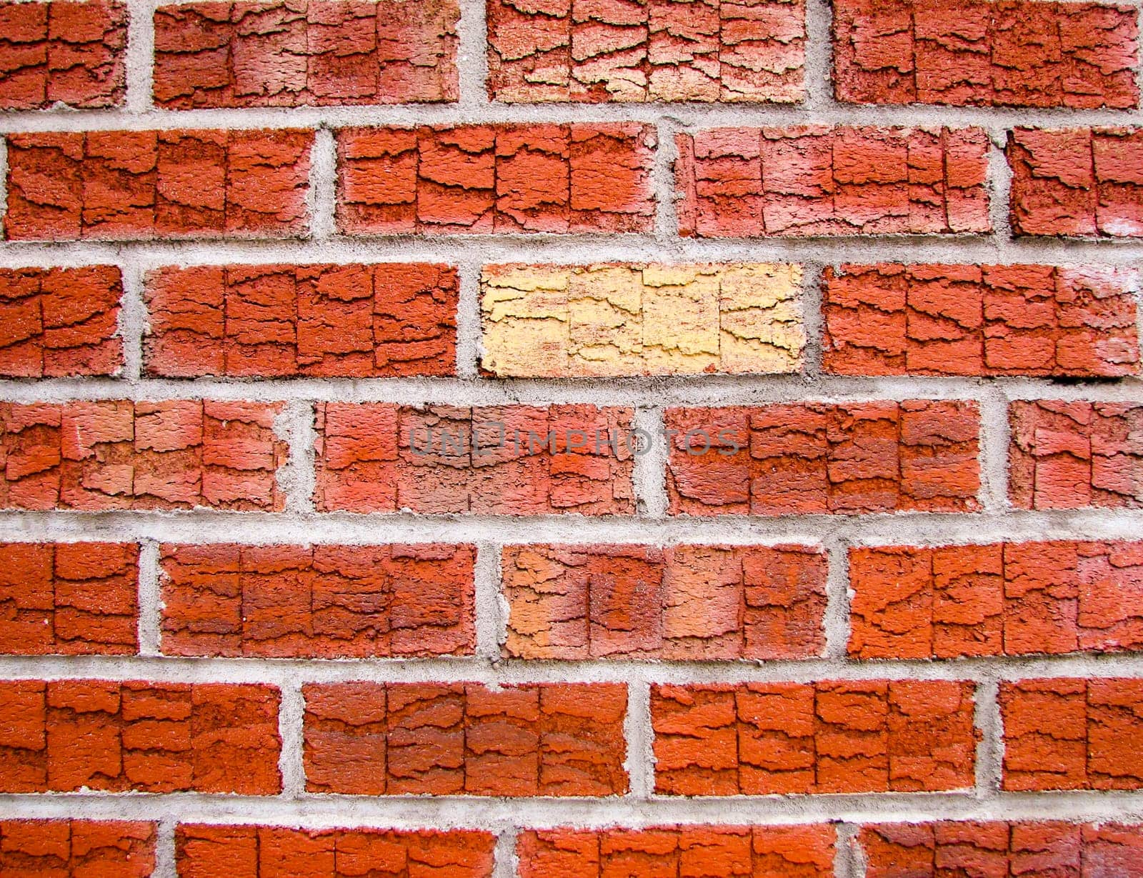 Single brick in brick wall