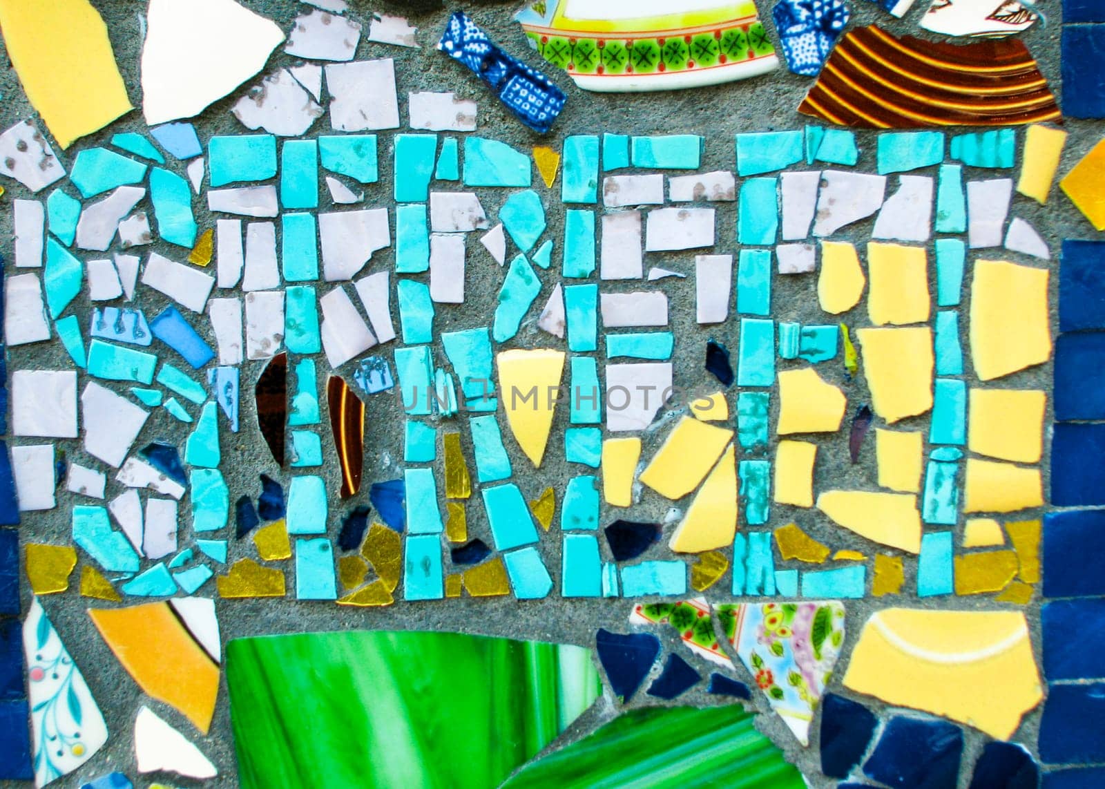 STREET mosaic sign