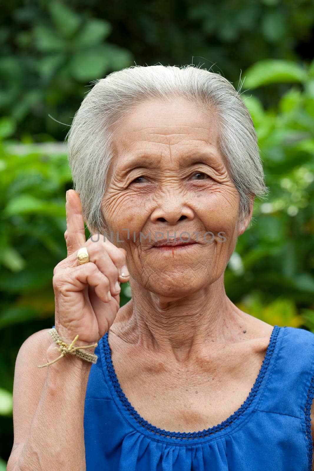 Portrait of old woman Asia