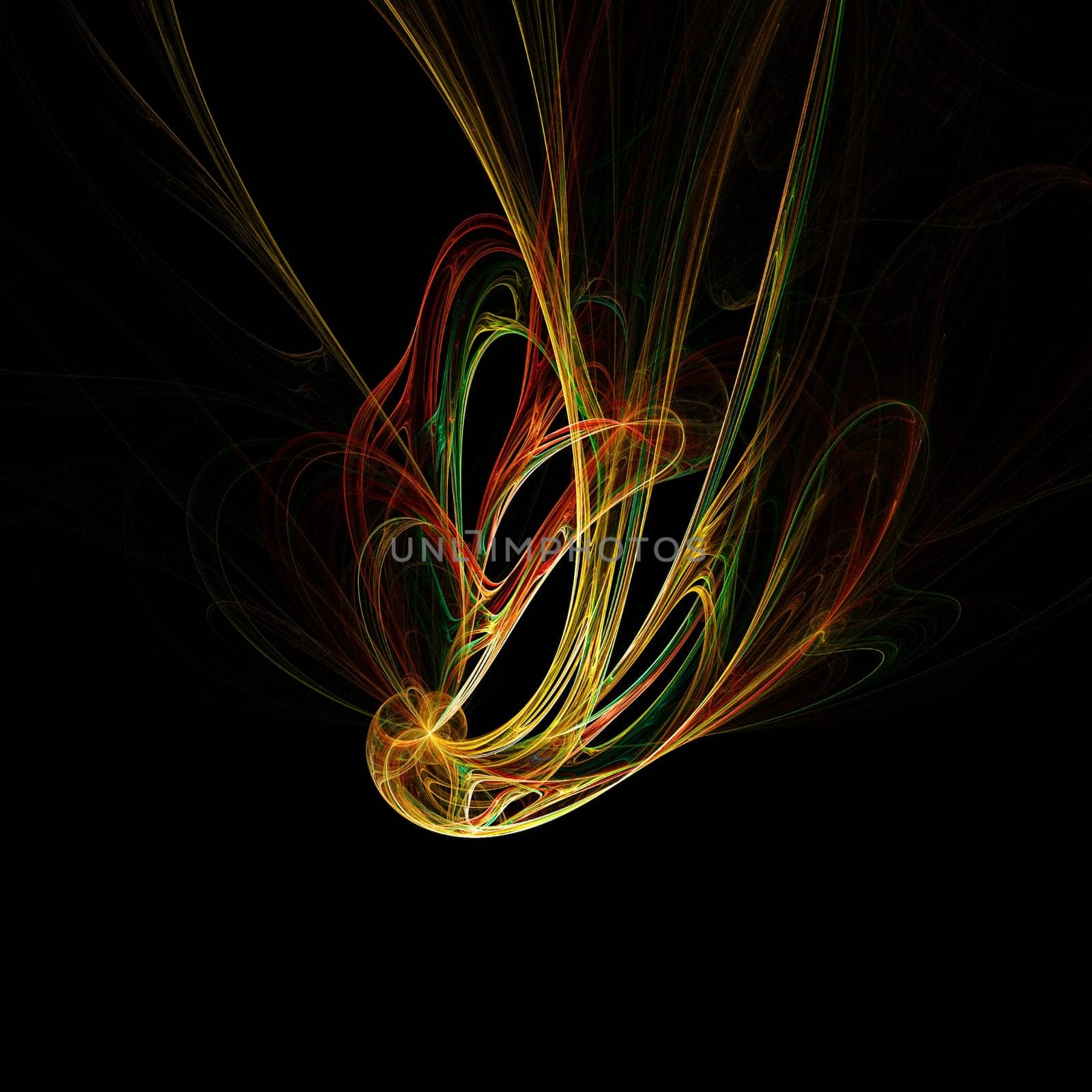 Orange Green yellow abstract