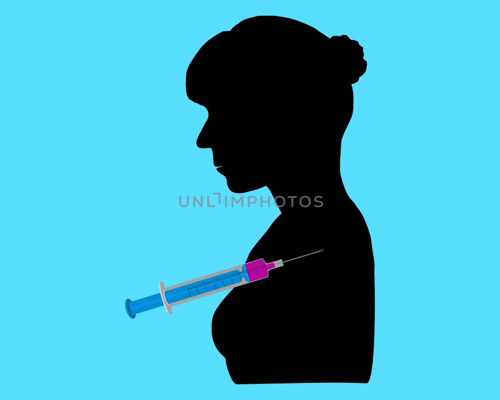 Woman gets vaccinated