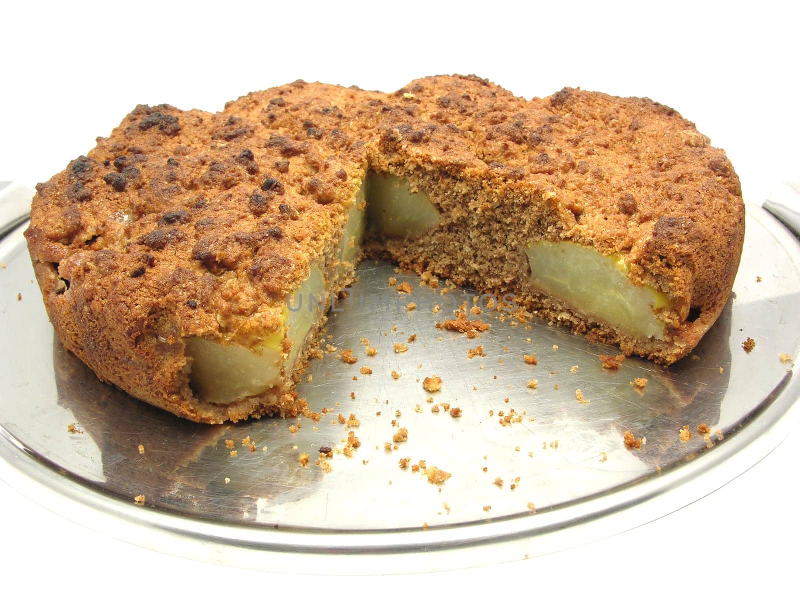 Sliced Whole Grain Pear Cake