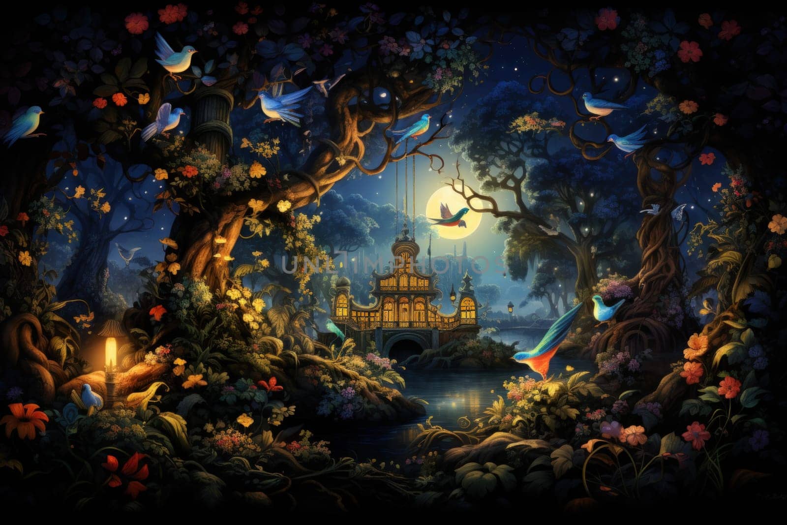 Immerse yourself in the enchanting realm of fantasy with this captivating illustration by a professional visual artist.