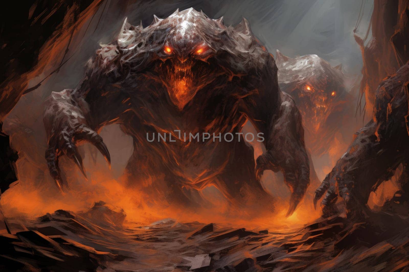 Witness the awe-inspiring power of the elemental realm with this captivating illustration by a professional visual artist.
