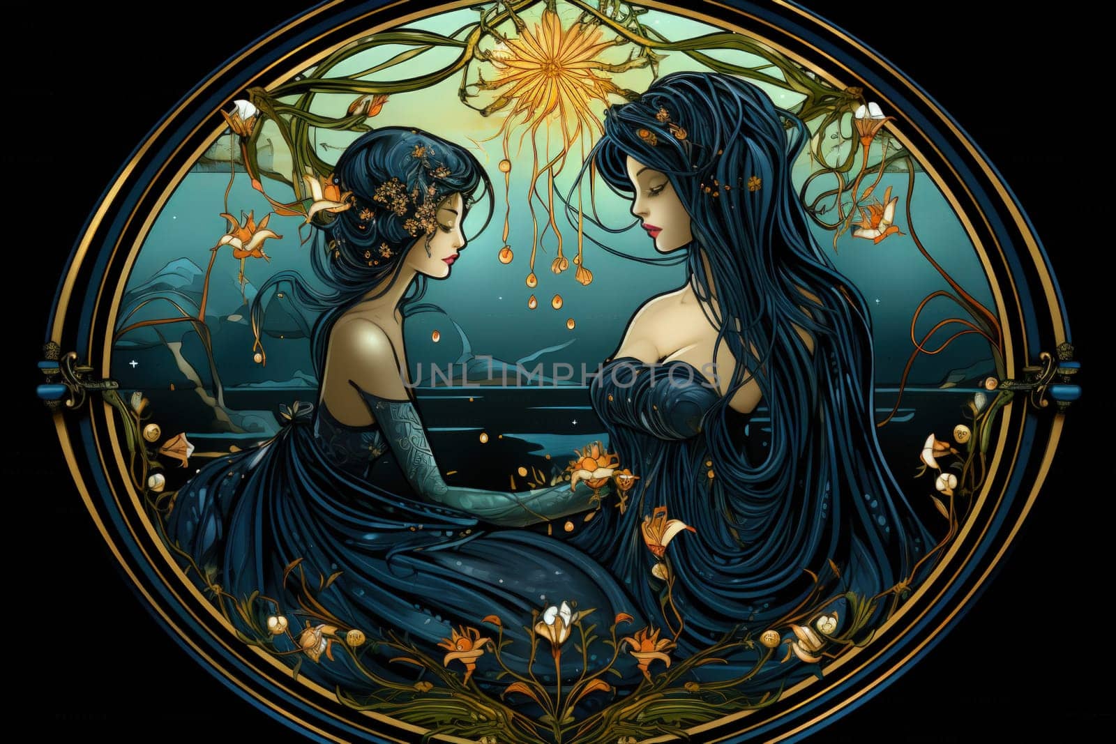In the realm of fantasy, cursed mirror spirits are bound, their ethereal existence trapped within reflective surfaces.