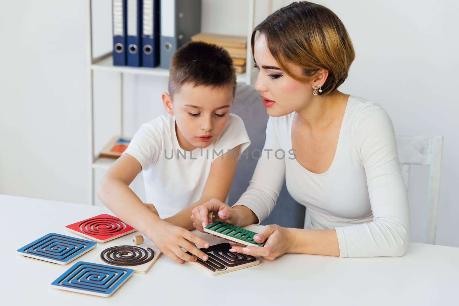in the office of a psychologist educational games work with the child by Simakov