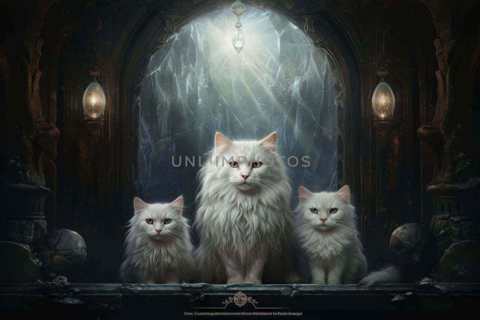 In the depths of fantasy, bewitching moonstone cats prowl. Their sleek forms, adorned with luminescent moonstone markings, captivate all who dare to meet their gaze.