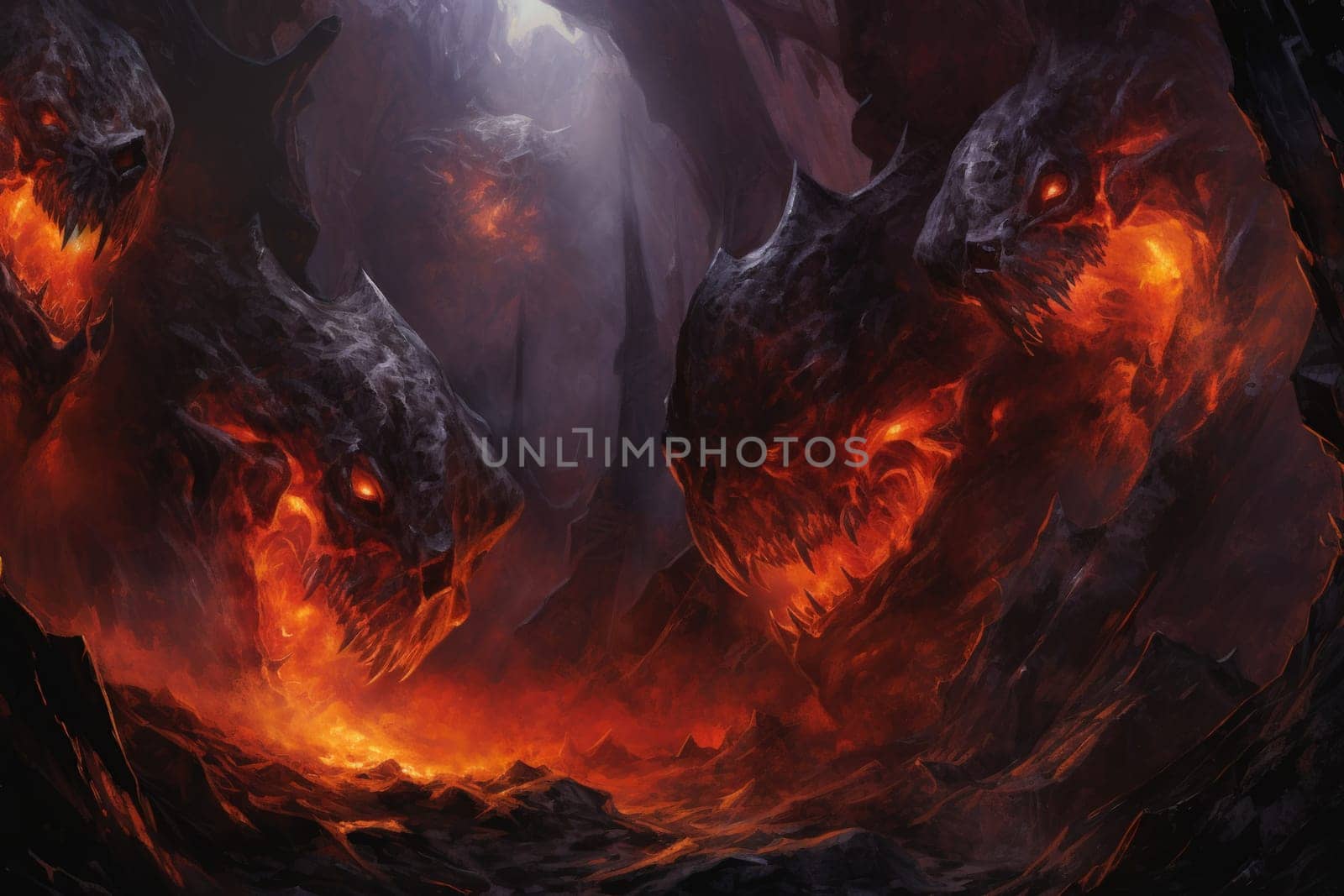 Witness the awe-inspiring power of the elemental realm with this captivating illustration by a professional visual artist.