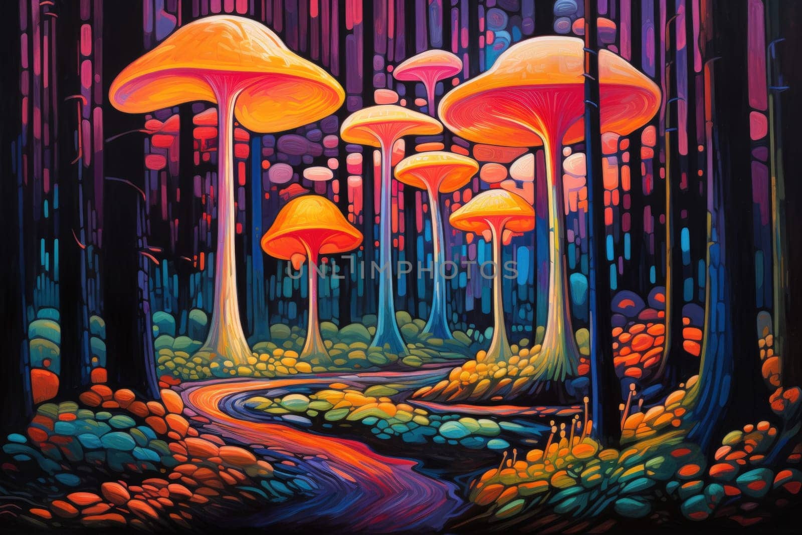 In the realm of fantasy, there exist mystical and enchanting places where giant talking mushrooms thrive in dense forest groves.