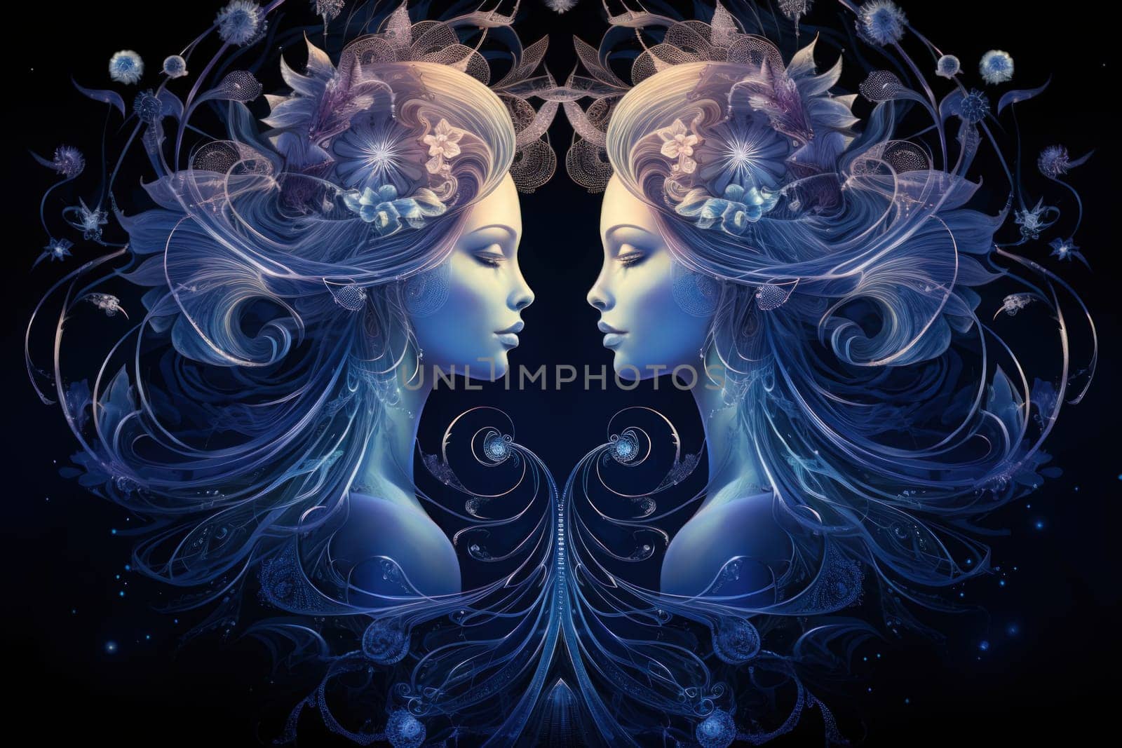 Imagine a mystical world where ethereal mermaids gracefully swim with flowing sapphire tails, enchanting all who gaze upon their mesmerizing beauty.