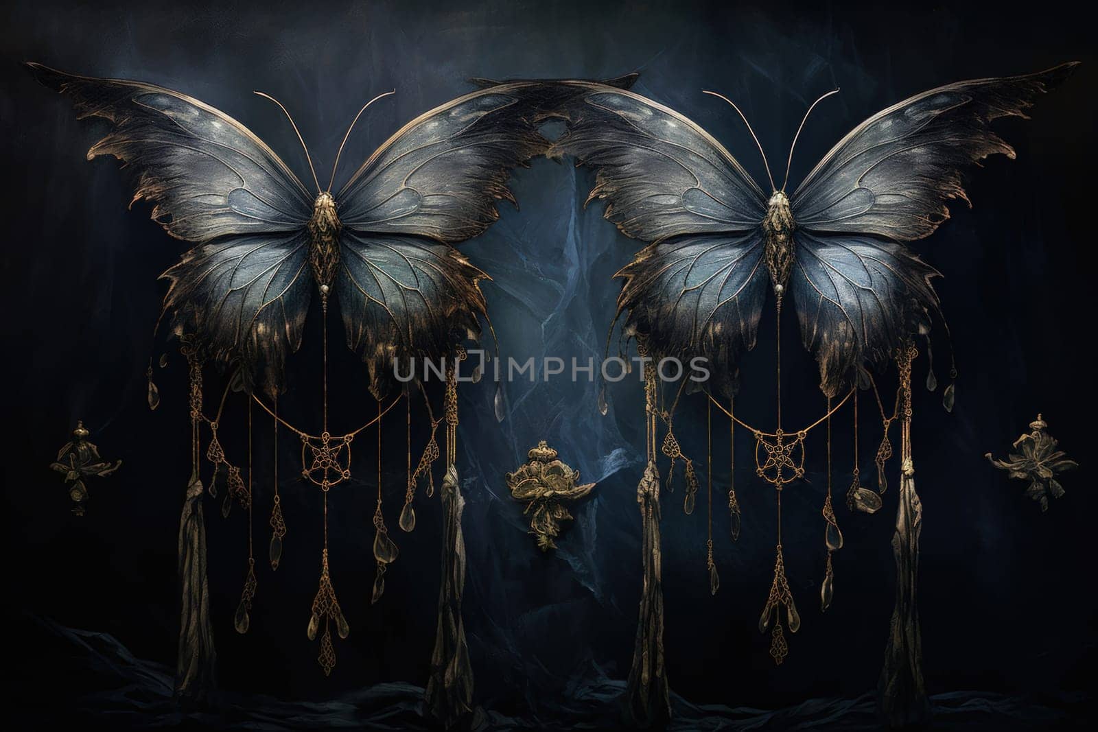 Immerse yourself in the magical realm of fantasy with this enchanting illustration of gossamer-winged dreamcatchers.