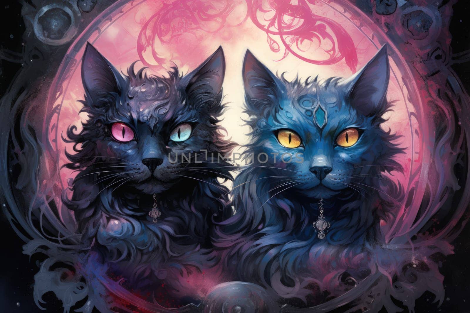 In the depths of fantasy, bewitching moonstone cats prowl. Their sleek forms, adorned with luminescent moonstone markings, captivate all who dare to meet their gaze.
