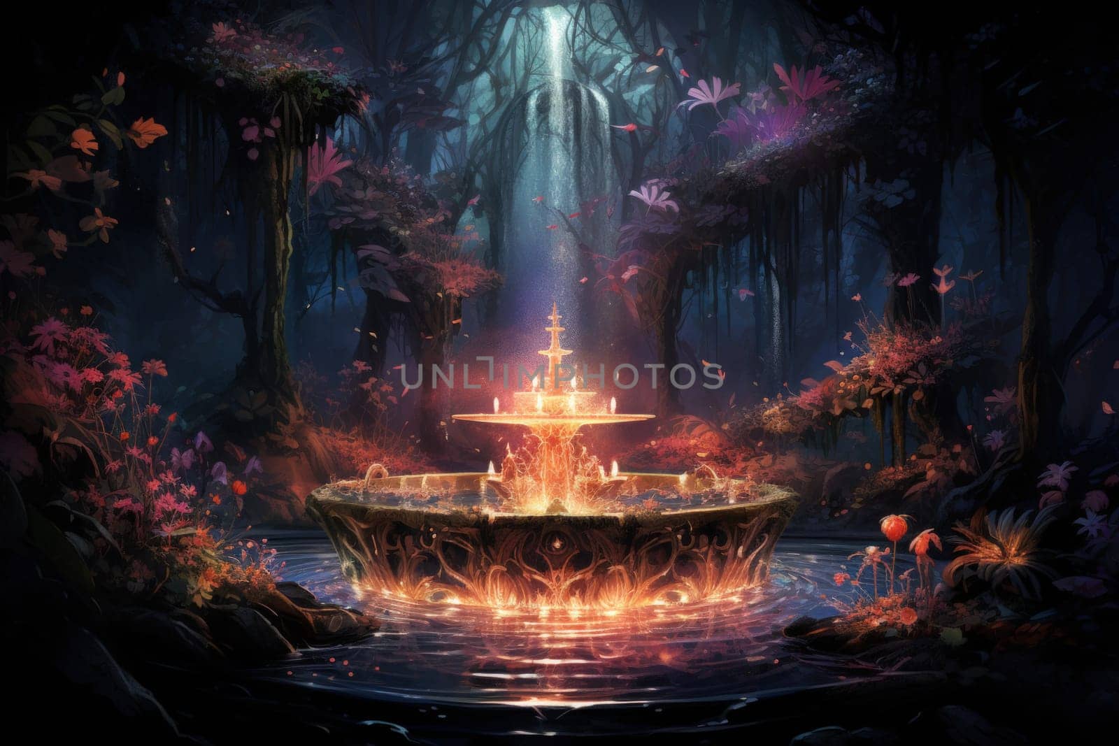 In the realm of fantasy, there are mystical and enchanting song fountains that bring harmony to the world around them.