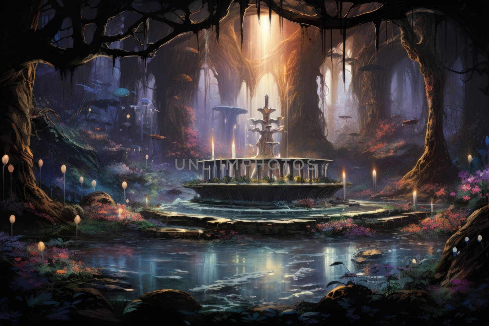 In the realm of fantasy, there are mystical and enchanting song fountains that bring harmony to the world around them.