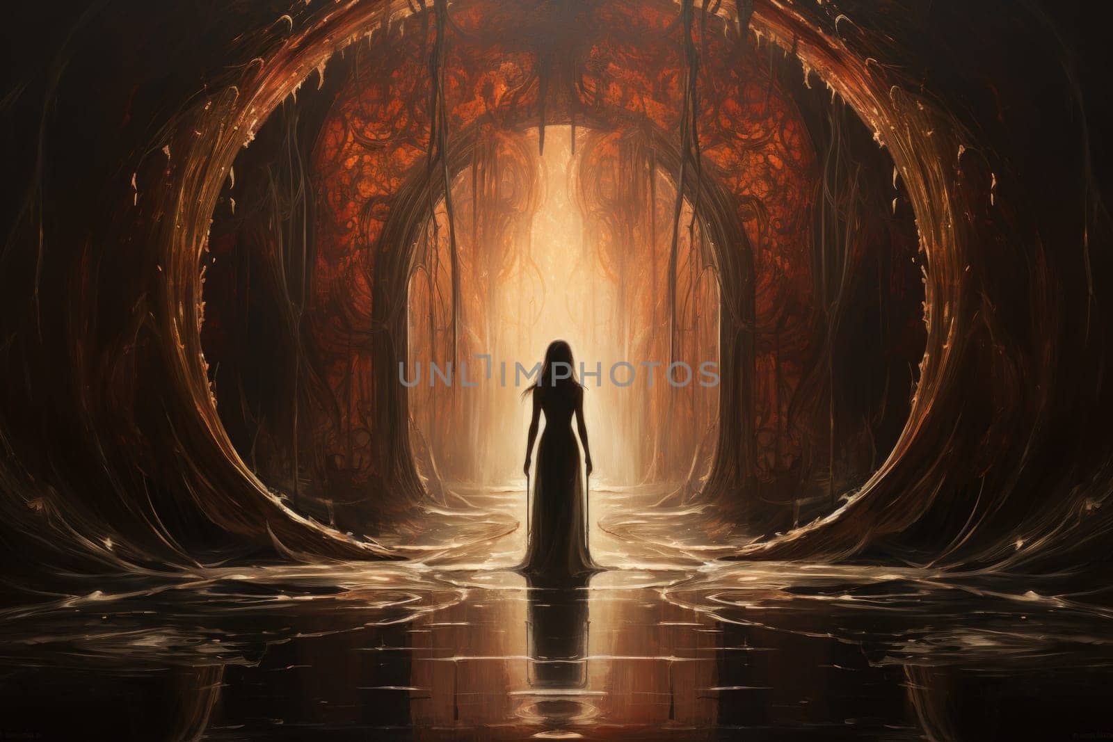 Hidden amidst the ethereal landscapes of fantasy, enigmatic shadow gates stand as enigmatic thresholds to realms concealed in obscurity.
