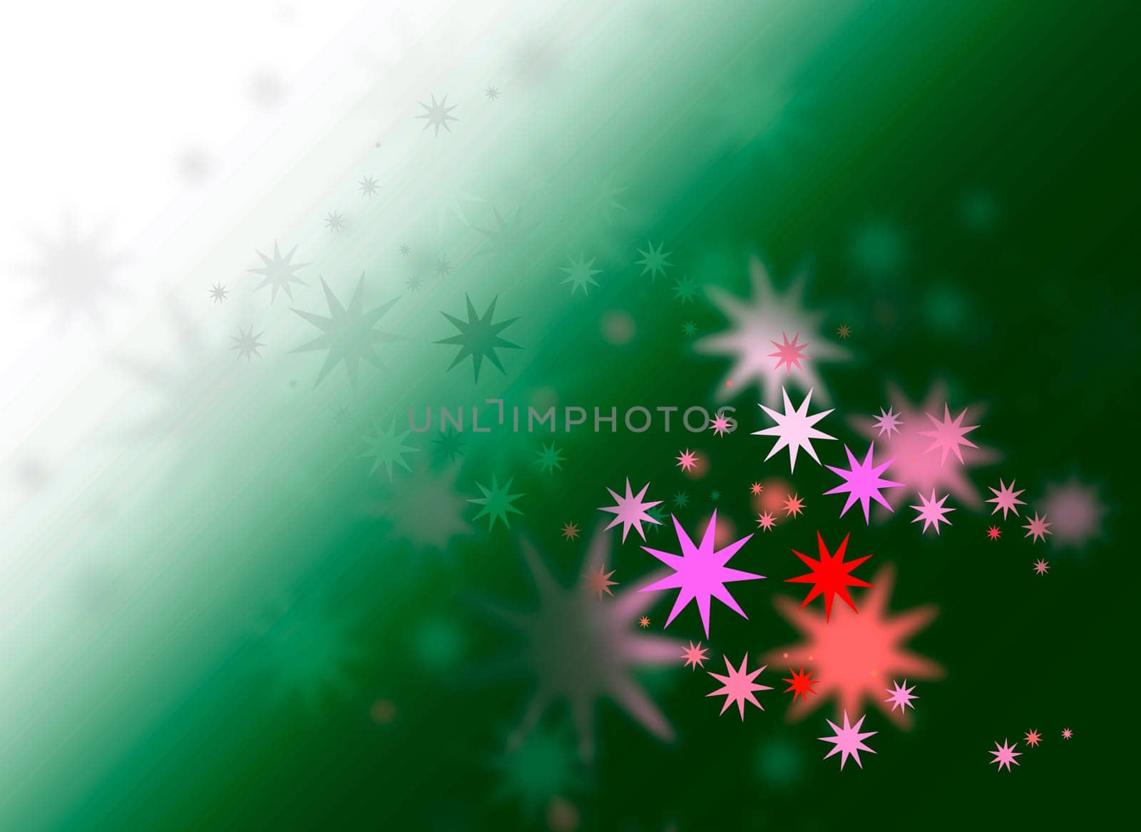 Christmas Stars Background Green