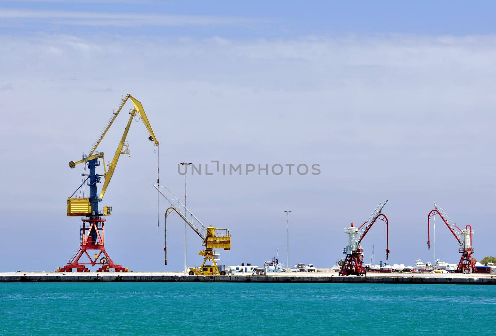 Cranes and loading equipment at port