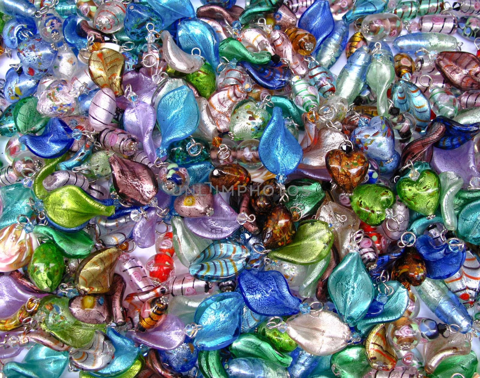 Pile of glass pendants