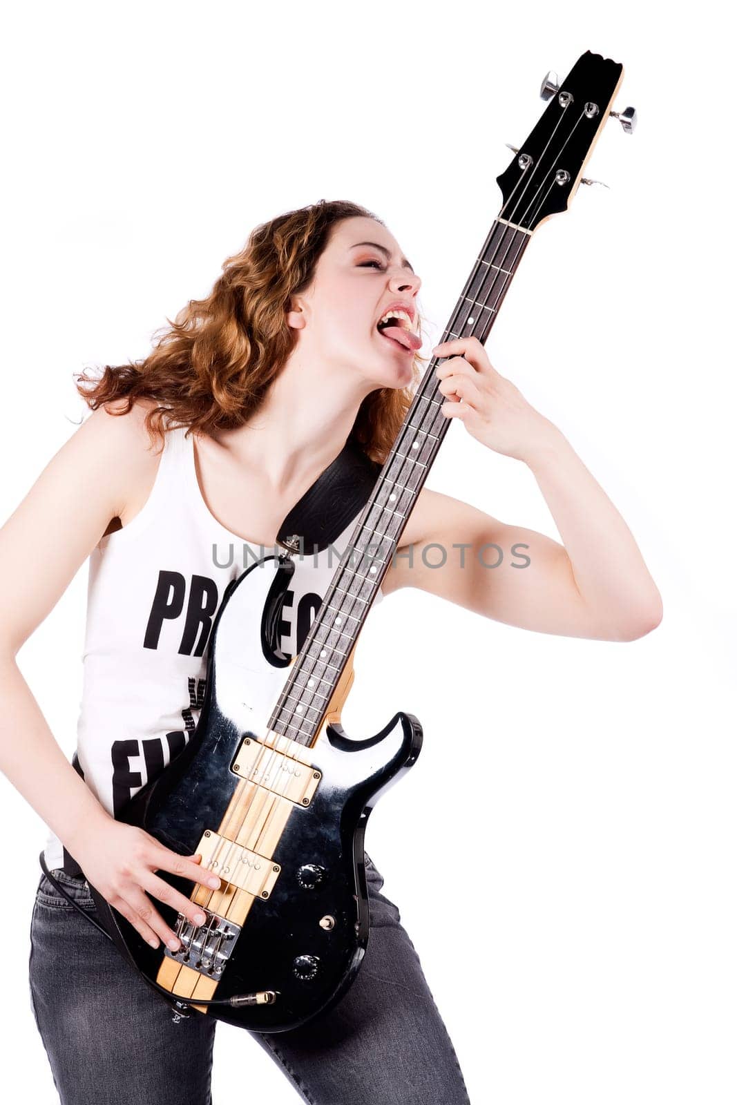 Licking my guitar