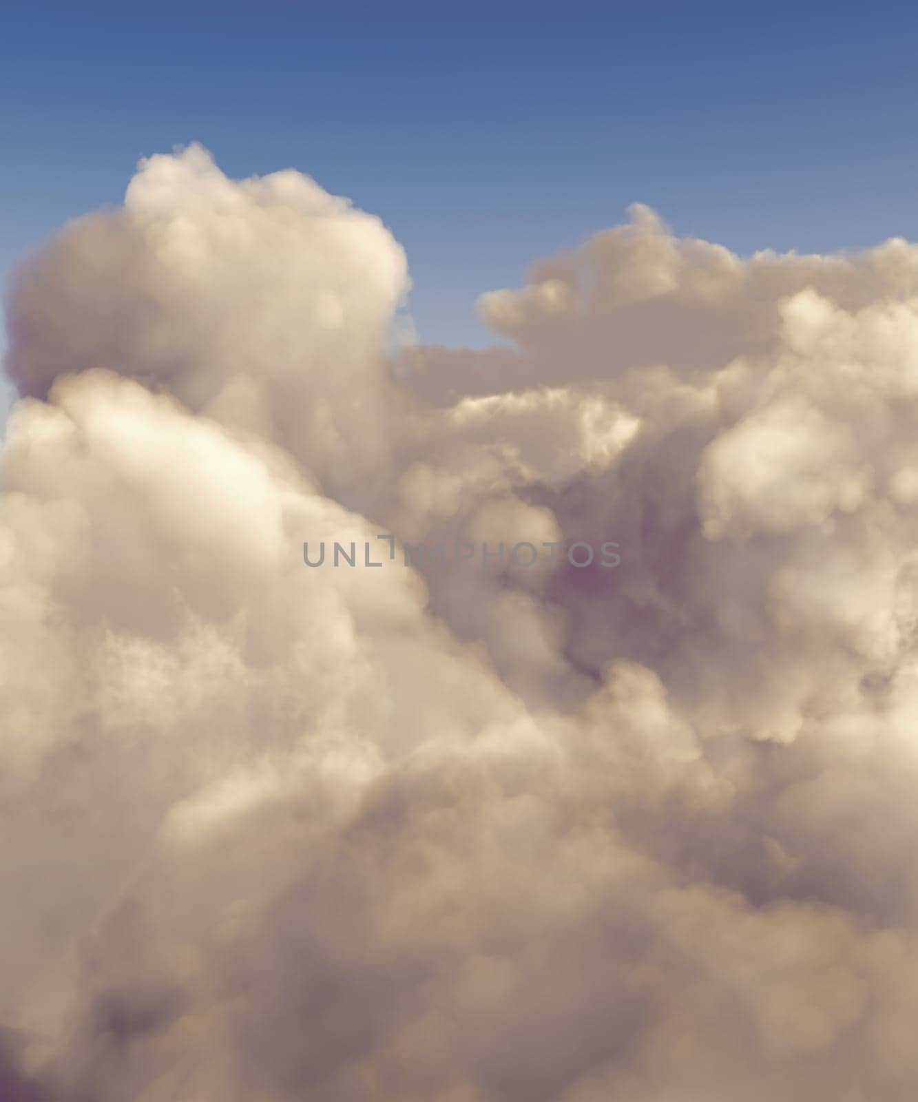 high altitude cumulus clouds