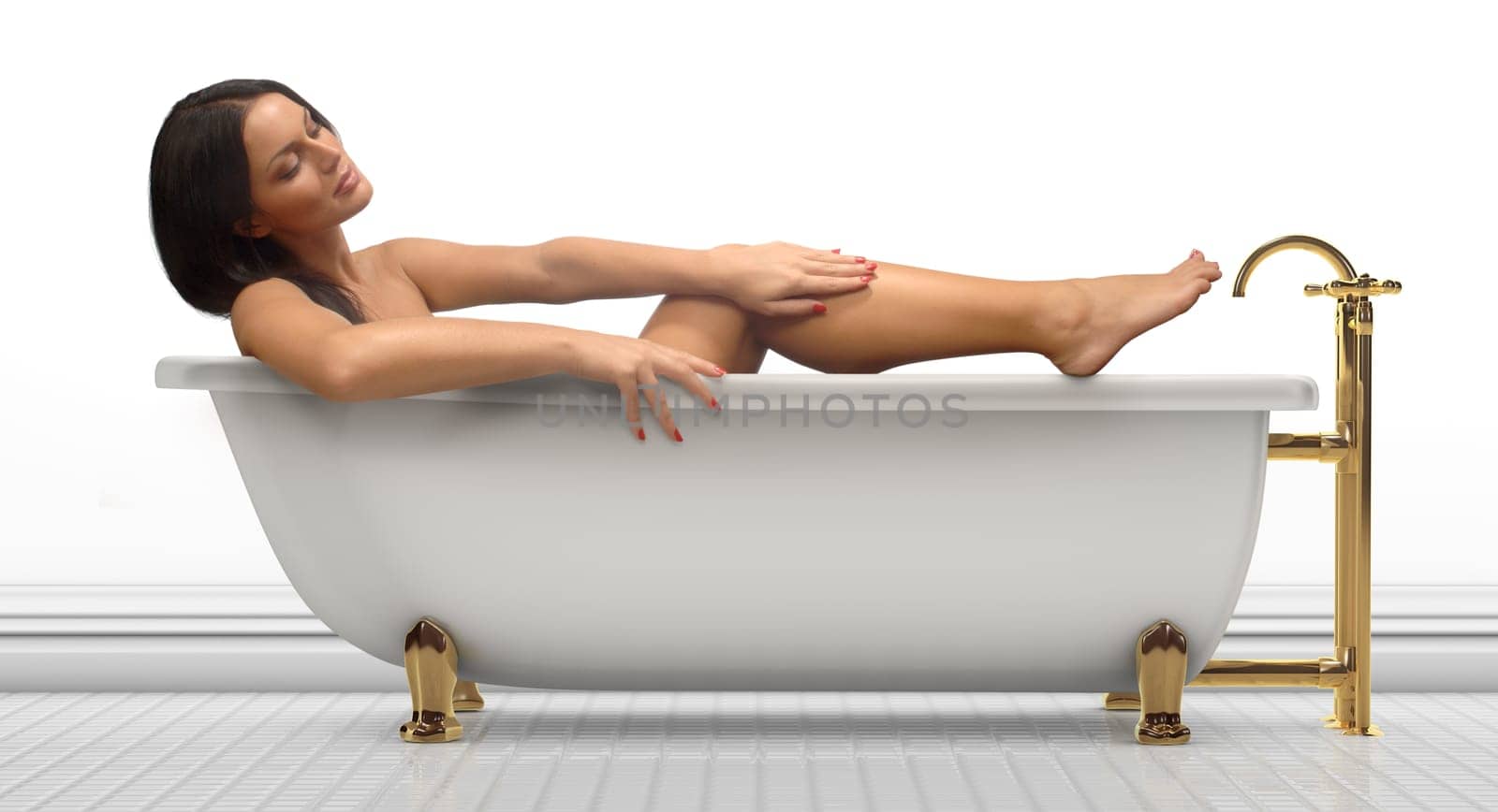 Model in Bathtub