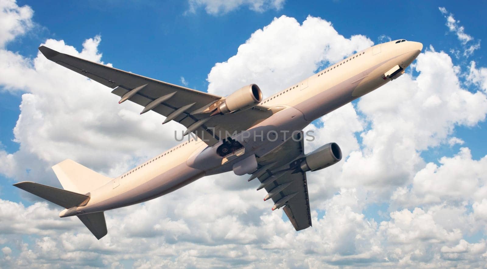Airplane in the sky,long-distance travel
