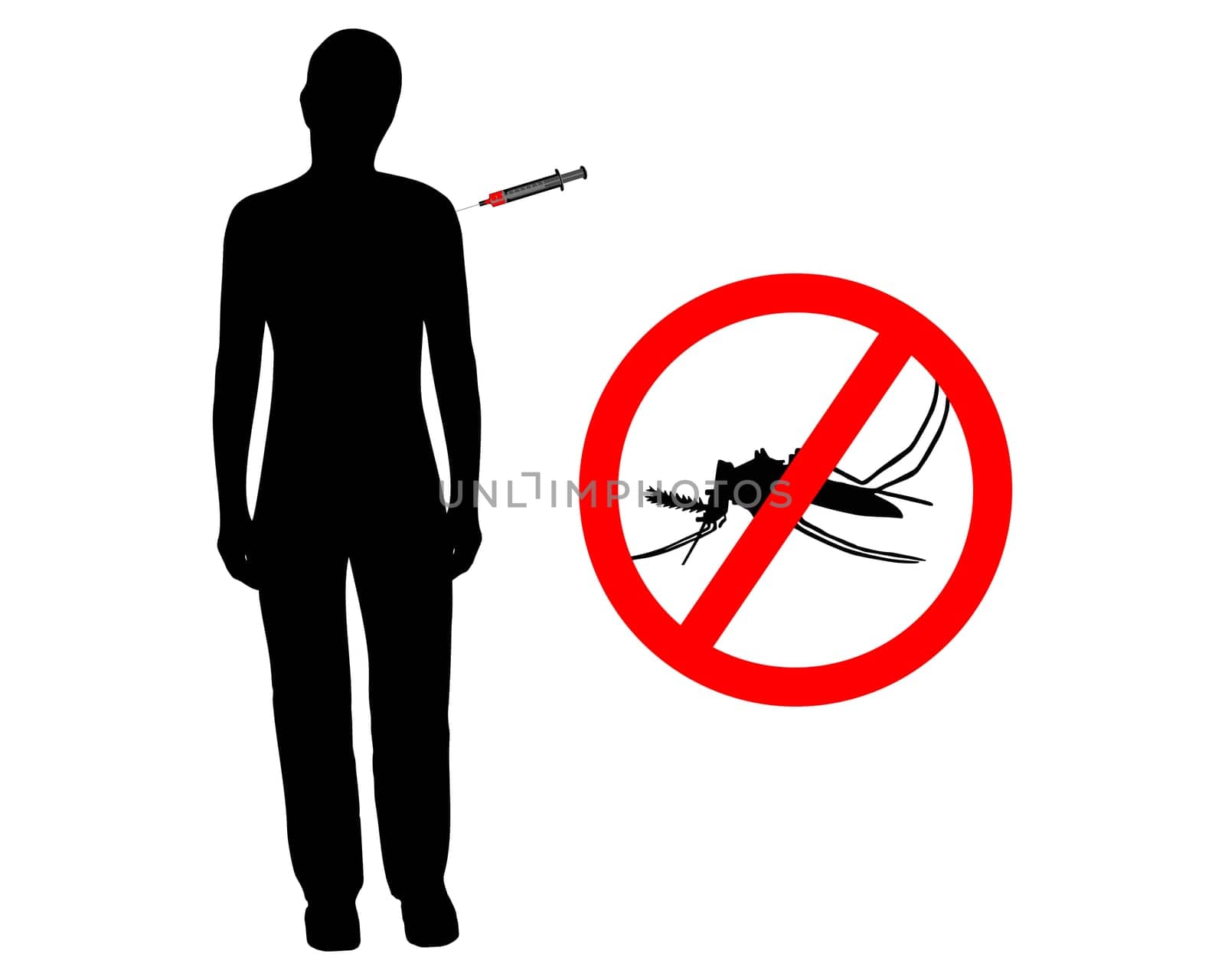 Woman gets a vaccine against malaria