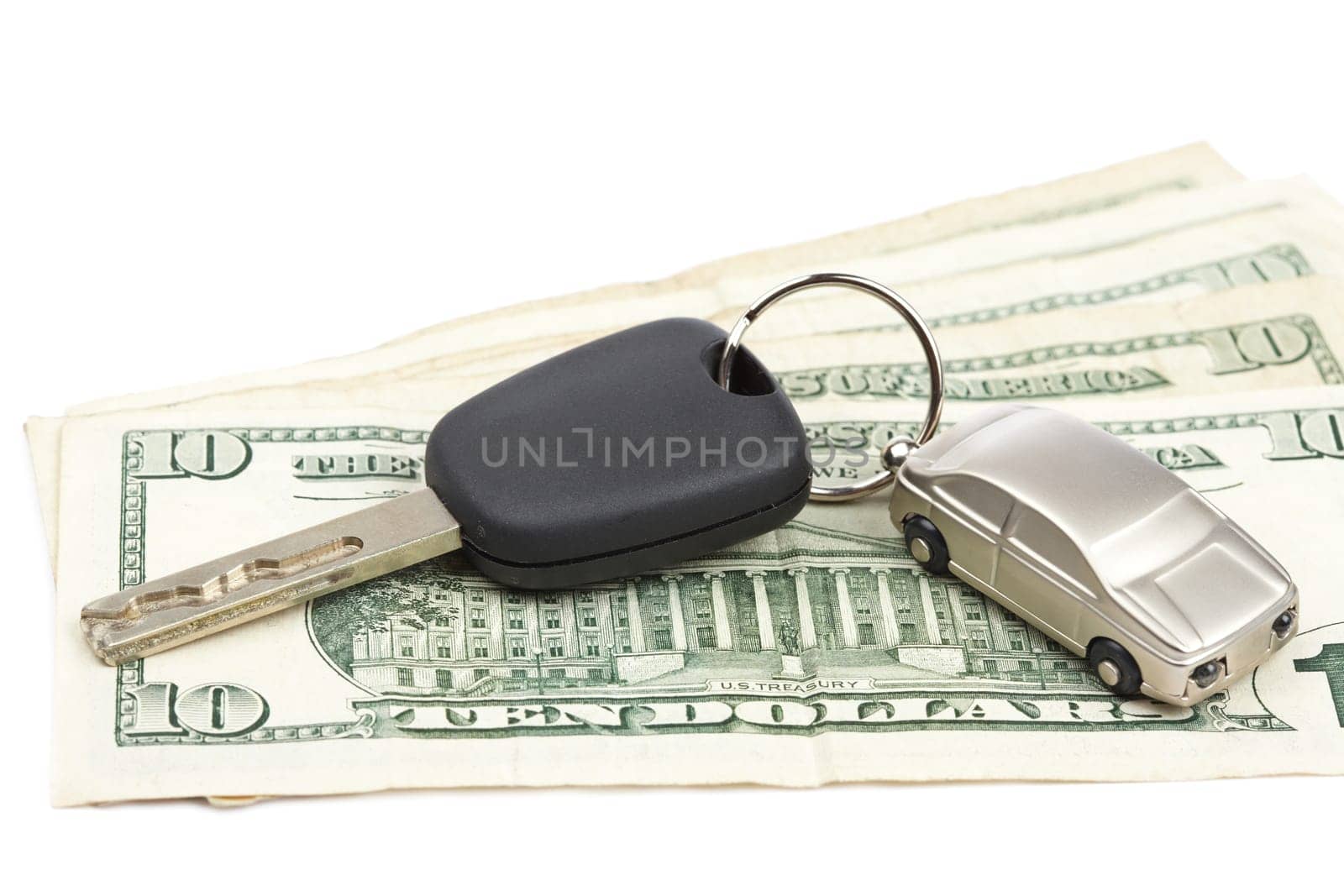 Car key and money