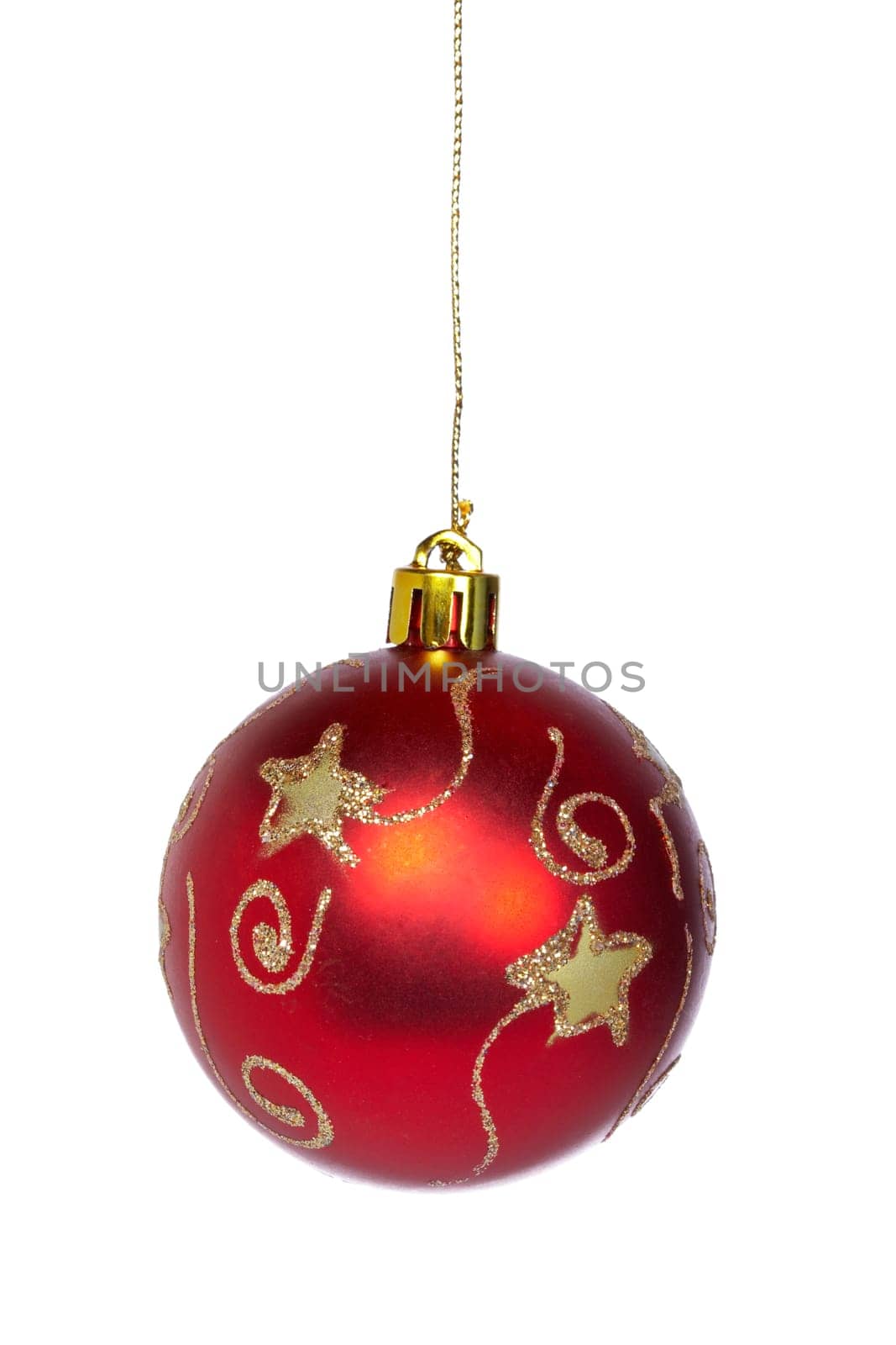 Red and gold Christmas ball