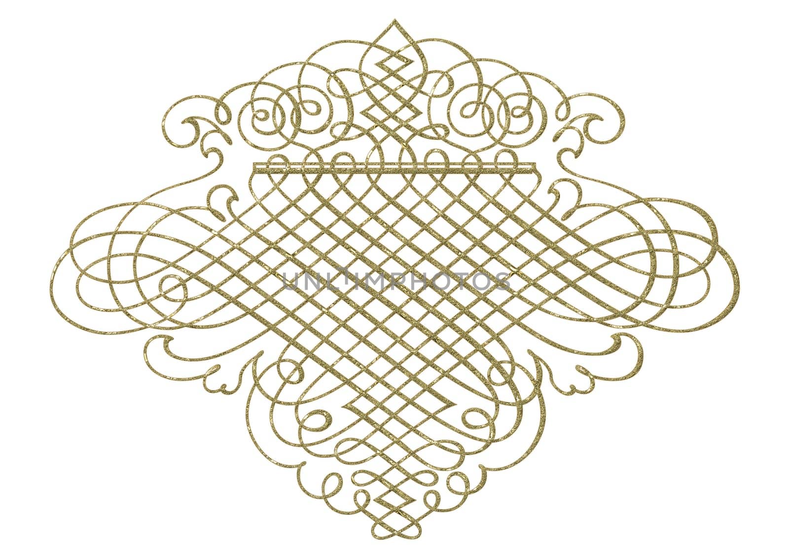 Design element - abstract - gold-plated