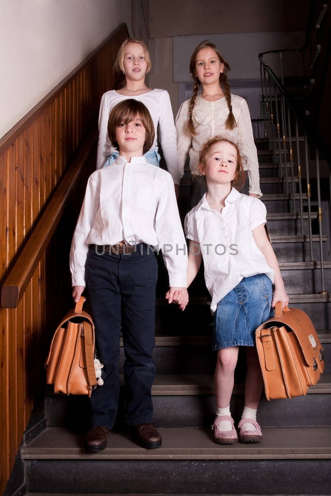 students at work