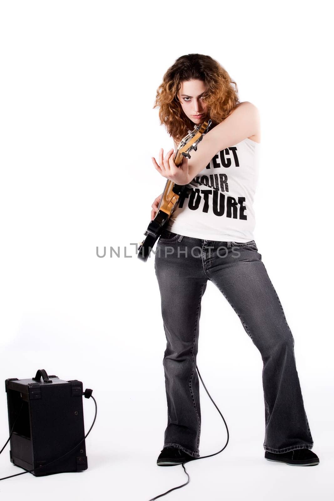 Posing and playing with my guitar