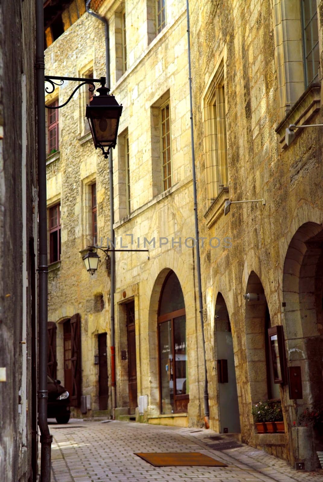 Medieval street in France